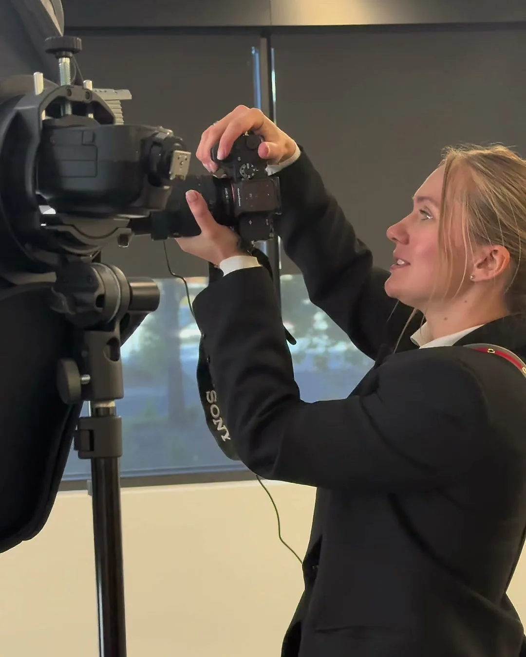Lily Soboleva, founder of Film UA, directing a video shoot on location in Denver